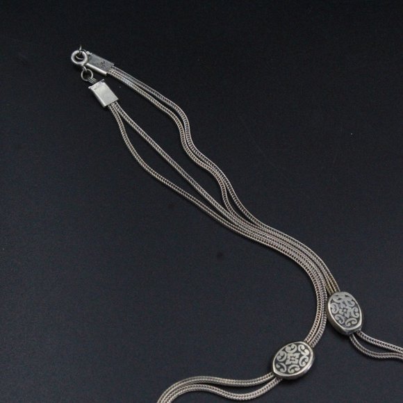 STERLING SILVER ETRUSCAN HEMATITE ANATOLI STYLE NECKLACE SET - Picture 9 of 16